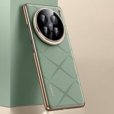 Per vivo X100 Ultra Plain Custodia in pelle per PC (verde)