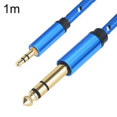 3662-3662BK Cavo audio amplificatore stereo da 3,5 mm maschio a 6,35 mm maschio, lunghezza: 1 m (blu)