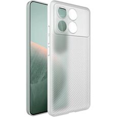 Per Xiaomi POCO X6 Pro 5G imak Custodia per telefono ultra sottile con texture ondulata da 0,7 mm (bianco trasparente)