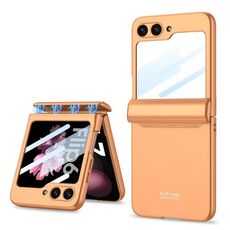 Custodia per telefono pieghevole magnetica integrata per Samsung Galaxy Z Flip6 GKK (arancione)