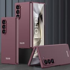 Per Samsung Galaxy Z Fold6 GKK Custodia protettiva integrata ultrasottile a copertura totale (vino rosso)