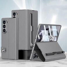 Per Samsung Galaxy Z Fold 6 Custodia in pelle flip integrata GKK con slot per penna, stilo non incluso (grigio)