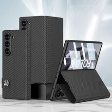 Per Samsung Galaxy Z Fold6 Custodia per telefono in pelle flip integrata GKK (struttura in fibra di carbonio)