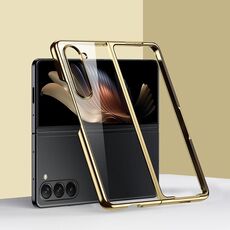 Per Samsung Galaxy Z Fold6 6D Custodia per telefono antiurto per PC galvanica (oro)