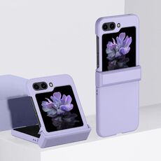 Custodia per PC Skin Feel per Samsung Galaxy Z Flip6 con cerniera (viola)