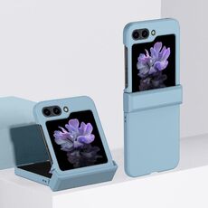 Custodia per PC Skin Feel per Samsung Galaxy Z Flip6 con cerniera (blu cielo)