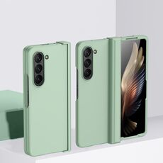 Custodia per PC Skin Feel per Samsung Galaxy Z Fold6 con cerniera (verde menta)