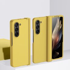 Custodia per PC Skin Feel per Samsung Galaxy Z Fold6 con cerniera (gialla)