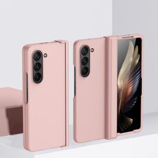 Per Samsung Galaxy Z Fold6 Custodia per telefono in PC con cerniera Skin Feel (rosa)