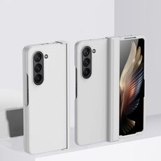 Custodia per PC Skin Feel per Samsung Galaxy Z Fold6 con cerniera (bianca)