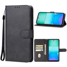 Custodia in pelle per telefono Xiaomi Redmi 13 (nera)