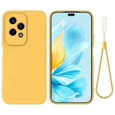 Per Honor 200 Lite Custodia per telefono antiurto in silicone liquido di colore puro globale (gialla)