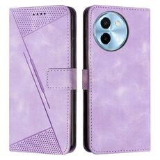 Custodia per telefono in pelle Dream Triangle per vivo Y38 5G con cordino (viola)
