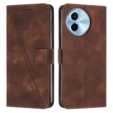 Custodia per telefono in pelle Dream Triangle per vivo Y38 5G con cordino (marrone)