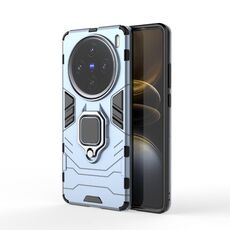 Per vivo X100S custodia antiurto per PC + supporto in TPU (blu navy)