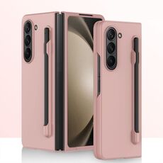 Custodia per PC integrata Skin Feel per Samsung Galaxy Z Fold6 con penna/scatola portapenne (rosa)