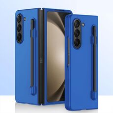 Custodia per PC integrata Skin Feel per Samsung Galaxy Z Fold6 con penna/scatola portapenne (blu)