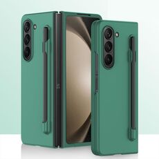 Custodia per PC integrata Skin Feel per Samsung Galaxy Z Fold6 con penna/scatola portapenne (verde)