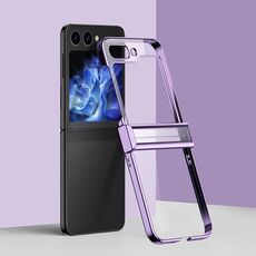 Per Samsung Galaxy Z Flip6 Custodia per telefono antiurto per PC galvanica in tre parti 6D (viola)