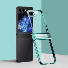 Per Samsung Galaxy Z Flip6 Custodia per telefono antiurto per PC galvanica in tre parti 6D (verde)
