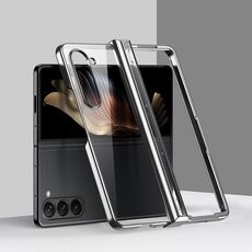 Per Samsung Galaxy Z Fold6 Custodia per telefono antiurto per PC galvanica in tre parti 6D (Argento)