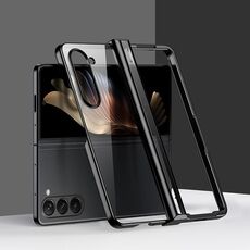 Per Samsung Galaxy Z Fold6 Custodia per telefono antiurto per PC galvanica in tre parti 6D (nera)
