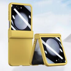 Custodia per telefono antiurto integrata in tre parti per Samsung Galaxy Z Flip6 (giallo limone)