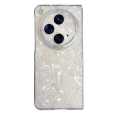 Per OPPO Find N3 Custodia per telefono con texture a conchiglia perlescente (bianca)