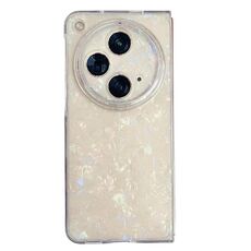 Per OPPO Trova N3 Custodia per telefono con texture a conchiglia perlescente (beige)
