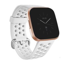 Per cinturino in silicone traspirante Fitbit Versa 2, misura: piccolo (bianco)