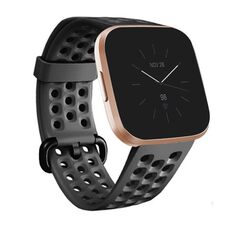 Per cinturino in silicone traspirante Fitbit Versa 2, taglia: piccola (nero)