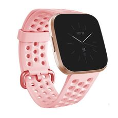 Per cinturino in silicone traspirante Fitbit Versa 2, misura: piccolo (rosa chiaro)