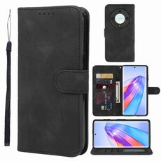 Custodia in pelle per telefono For Honor X9a Skin Feel Geometric Lines (Nero)