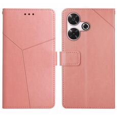 Per Xiaomi Redmi 13 4G Global Y-shaped Pattern Flip Custodia in pelle per telefono (rosa)