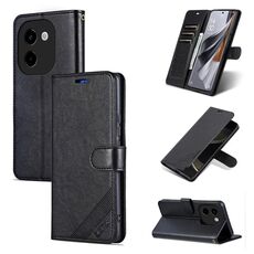 Per vivo Y200 5G AZNS Custodia per cellulare in pelle con texture in pelle di pecora (nera)