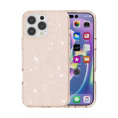 Custodia per telefono in polvere glitter antiurto Terminator per iPhone 16 Pro (oro)