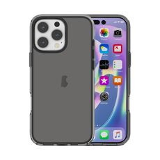 Custodia per telefono trasparente con terminatore antiurto per iPhone 16 Pro Max (grigio)