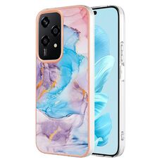 Per Honor 200 Lite Custodia per cellulare IMD TPU galvanica globale (marmo blu)