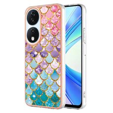 Per Honor X7b 4G / X7b 5G Custodia per cellulare IMD TPU galvanica (scaglie colorate)