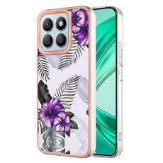 Custodia per telefono TPU IMD galvanica per Honor X8b (fiore viola)