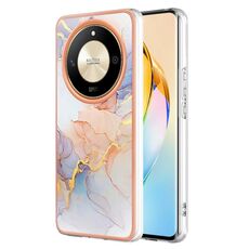 Custodia per telefono TPU IMD galvanica per Honor X9b (marmo bianco)