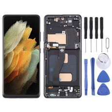 Per Samsung Galaxy S21 Ultra 5G SM-G998B TFT LCD Screen Digitizer assemblaggio completo con cornice, non supporta l'identificazione delle impronte digitali