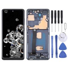 Per Samsung Galaxy S20 Ultra 4G/5G SM-G988B TFT LCD Screen Digitizer assemblaggio completo con cornice, non supporta l'identificazione delle impronte digitali