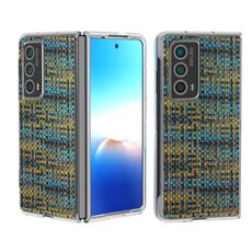 Custodia per telefono in PU con cornice trasparente colorata per Honor Magic Vs2 (oro)