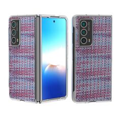 Custodia per telefono in PU con cornice trasparente colorata per Honor Magic Vs2 (viola)
