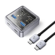 Convertitore espanso HUB USB 3.0 compatto a 4 porte ORICO XHJ2U2C-G2 (argento)