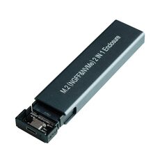 Custodia per disco rigido esterno 2 in 1 NDFF e NVMe in lega di alluminio (grigio scuro)
