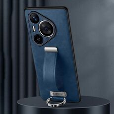 Per Huawei Pura 70 SULADA PC + Custodia in pelle con texture antiurto (blu)