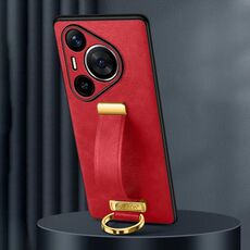 Custodia per telefono antiurto per Huawei Pura 70 SULADA PC + texture in pelle Skin Feel (rosso)