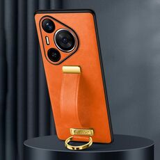 Per Huawei Pura 70 Pro / 70 Pro+ SULADA PC + Custodia in pelle con texture antiurto (arancione)